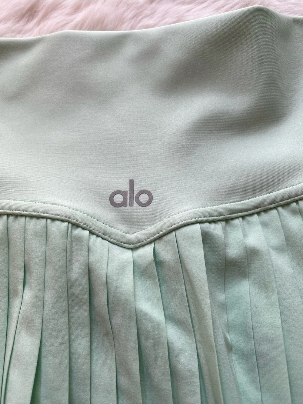 ALO Yoga Pleated Mini Skirt in Mint